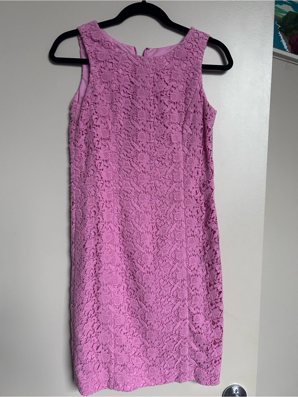 Talbots Pink Lace Sheath Dress